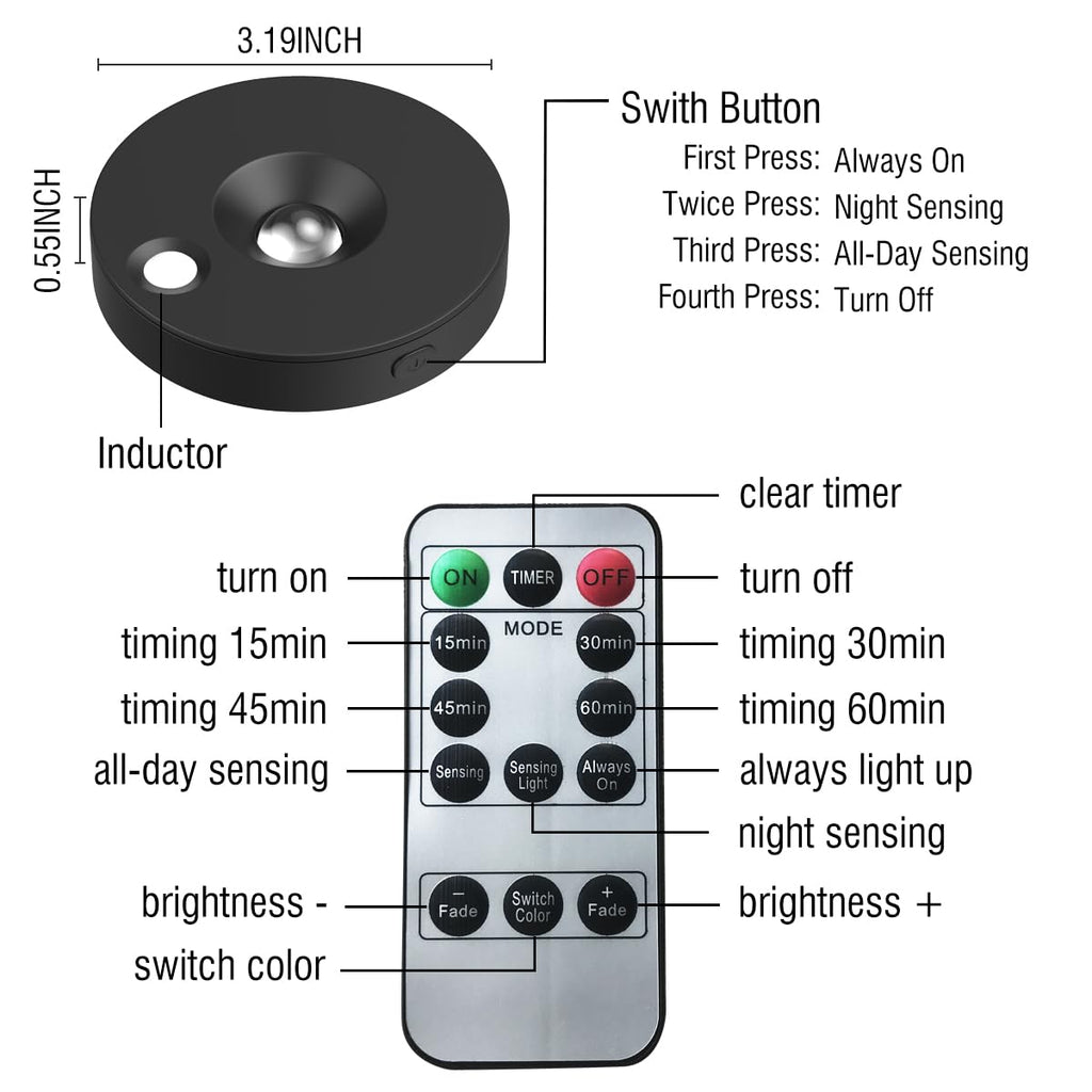 6Pack Wireless Picture Lights for Wall Rechargeable Battery Picture Frame Light with Remote LED Magnetic Art Display