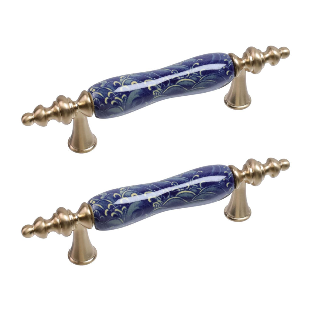 4PCS Ceramic Cabinet Drawer Handles, 3" Hole Centers