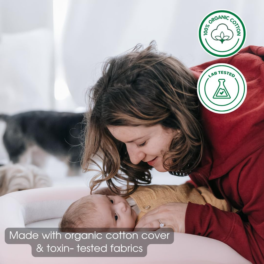 Lounger - Organic Cotton & Toxin-Tested Fabrics, 360° Breathable 3D Mesh, Plant-Based Sorona Core, CPSC Compliant