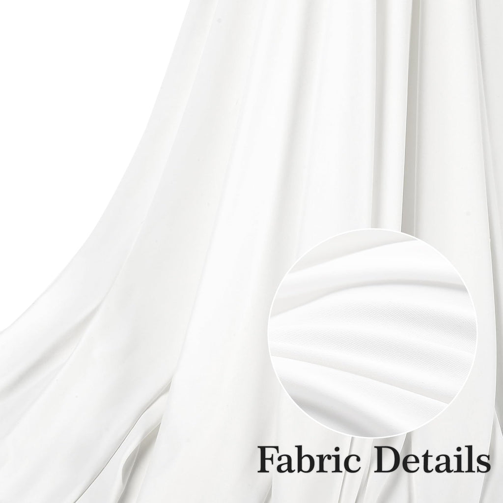 Nylon Spandex Fabric, 4 Way Stretch, 1 Yard, 65 Inch Wide, White