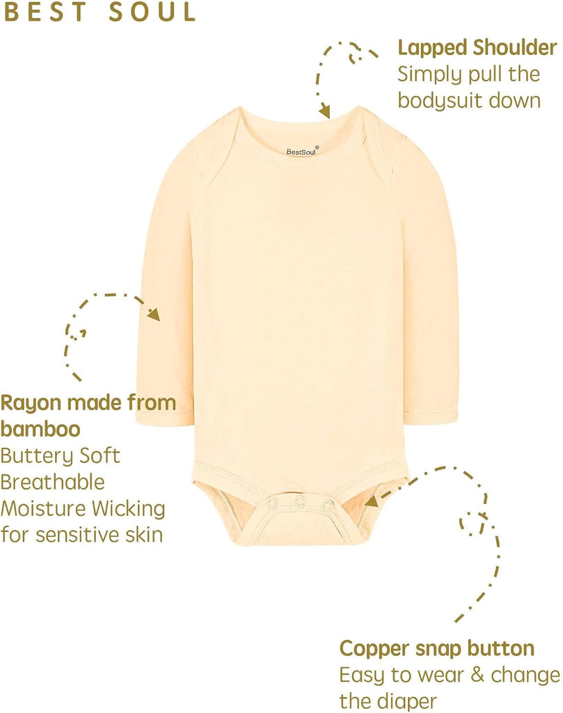 Baby Solid Bodysuit - Short Sleeve Long Sleeve Pack