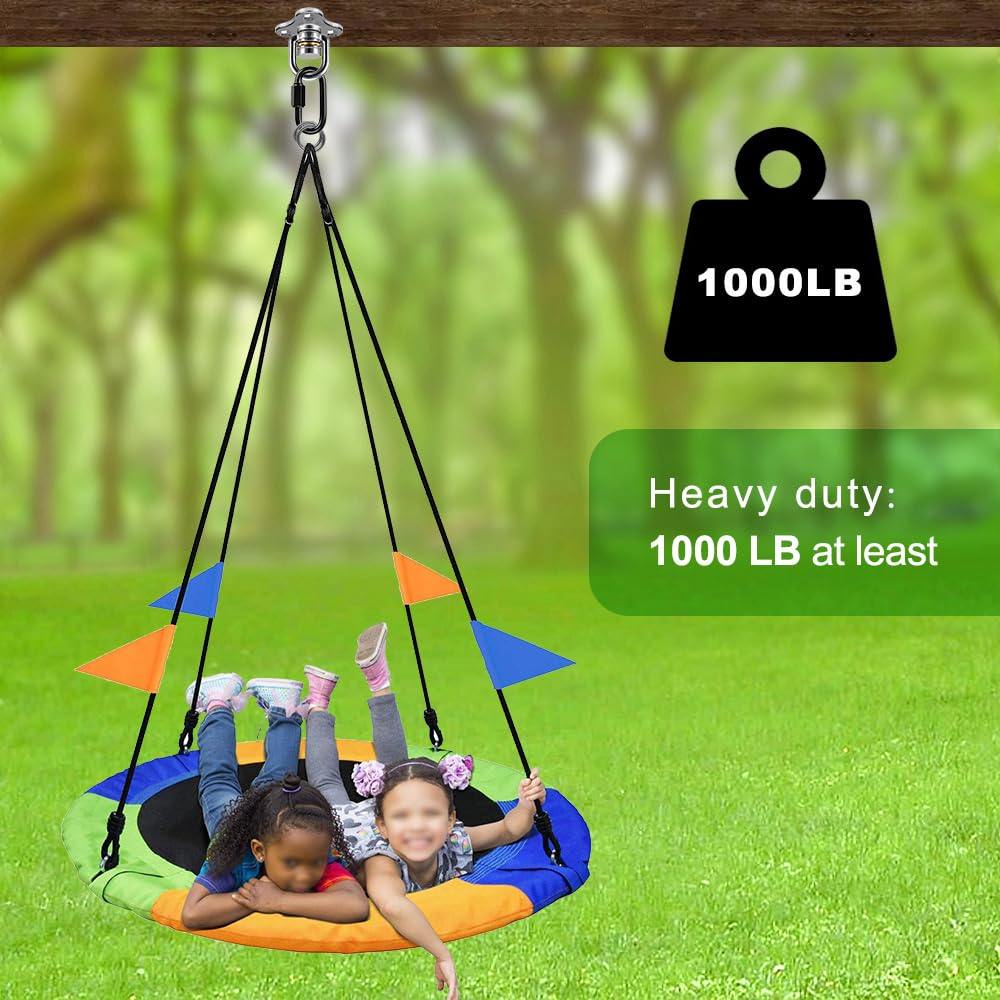 2 Pack Tire Swing Swivel Hanger with Bearing Heavy Duty Swivel