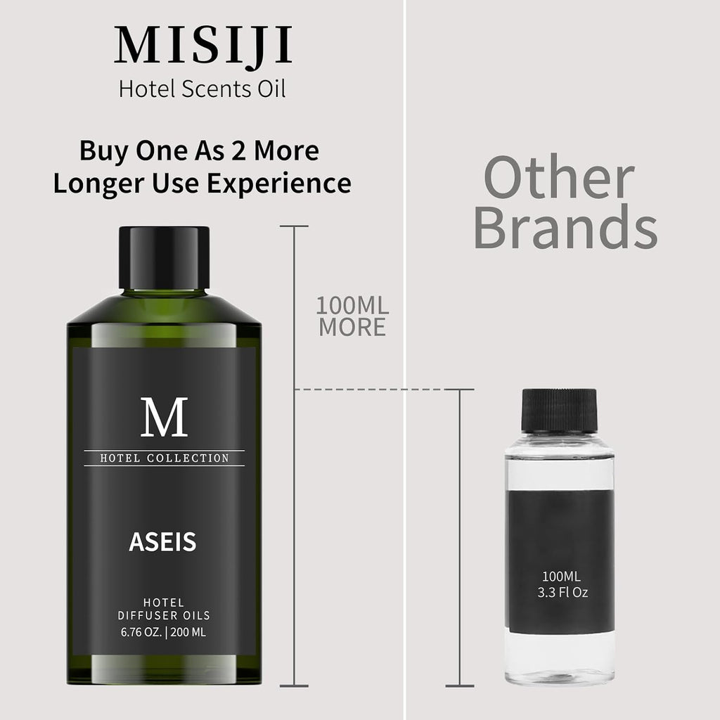 Diffuser Oil- 6.76 Fl Oz/200ML-ASEIS,Luxury Essential Oils for Diffuser Refill & Machines,Bigger Bottle, Bolder