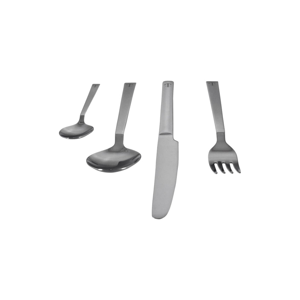 24-Piece Nautical Flatware Set - Stainless Steel Cutlery with Decorative Anchor Design - Includes 6 Knives, 6 Forks
