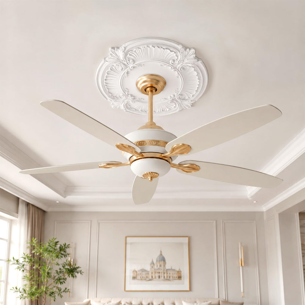 PU Ceiling Medallion, 13"OD x 3.4"ID x 0.8"P Round Home Lighting