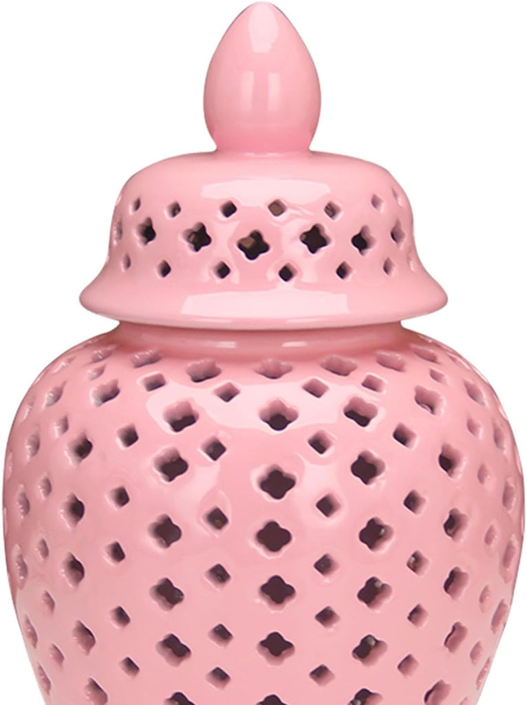Ceramic Ginger Jar Ceramic Vase Porcelain Temple Jar Decoration Organizer Elegant Collection Decorative Jar for Table