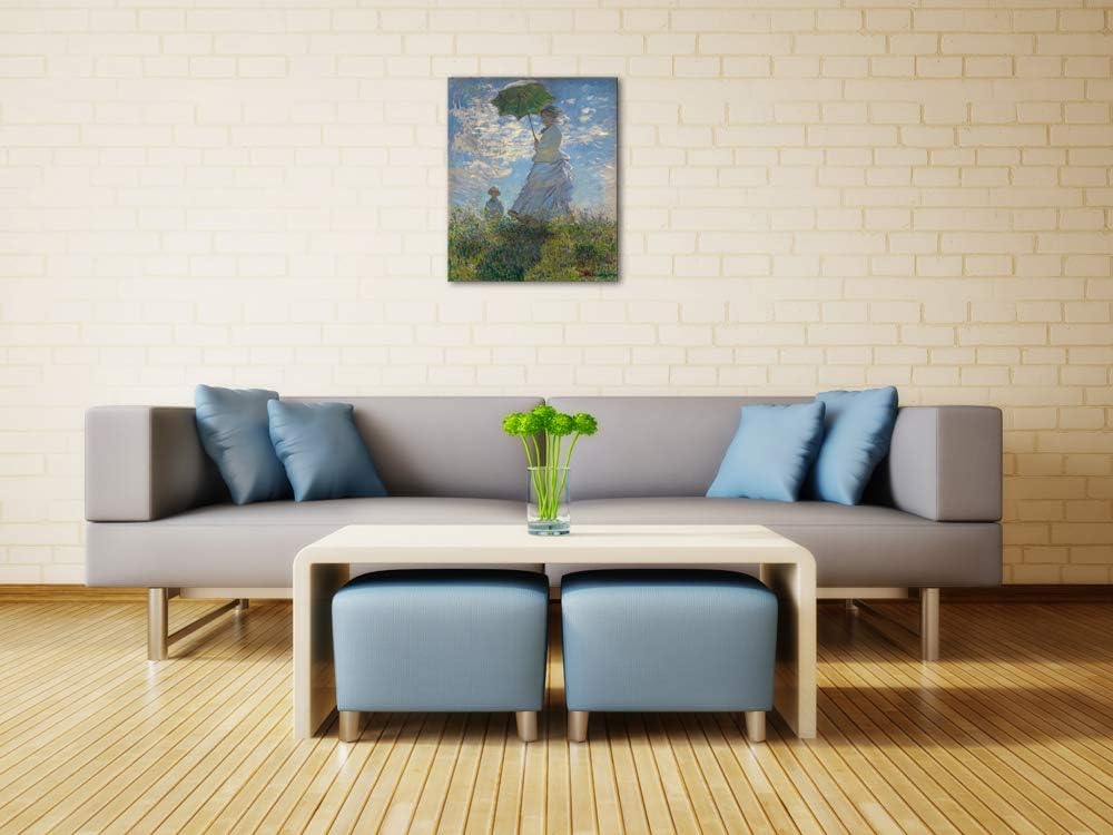Woman with a Parasol Madame Monet and Her Son Canvas Prints Wall Art of Claude Monet Famous Classic Oil Paintings