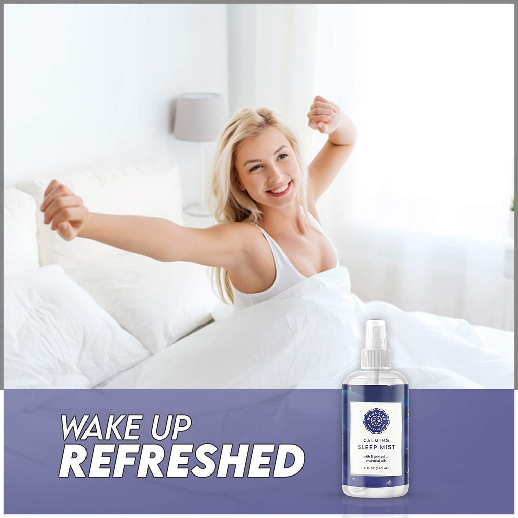 Calming Sleep Mist | 100% Natural Hypoallergenic Essential Oil Pillow Spray | Relaxing & Comforting | 8 FL OZ - Set of 8