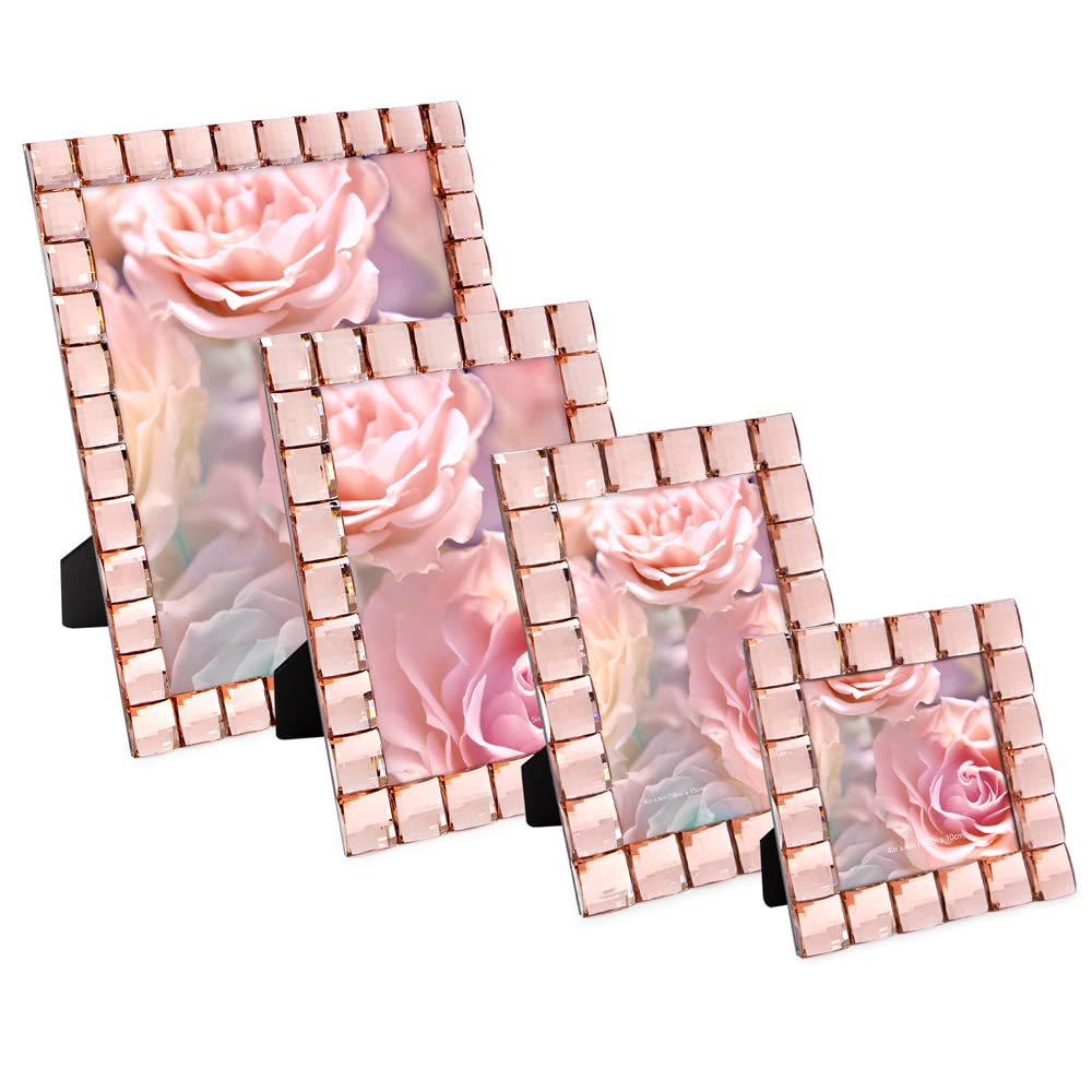 Jacobs Decorative Sparkling Jewel Picture Frame (8x10, Blush)