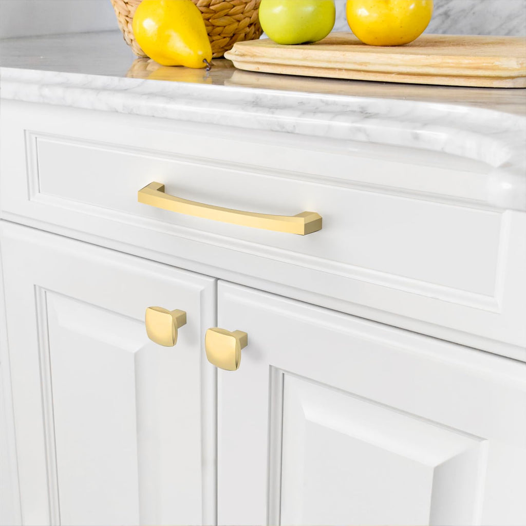 10 Pack Brushed Gold Cabinet Pulls 6 Inch(152MM) Hole Centers Kitchen Cabinet Handles Hardware Kitchen Handles for