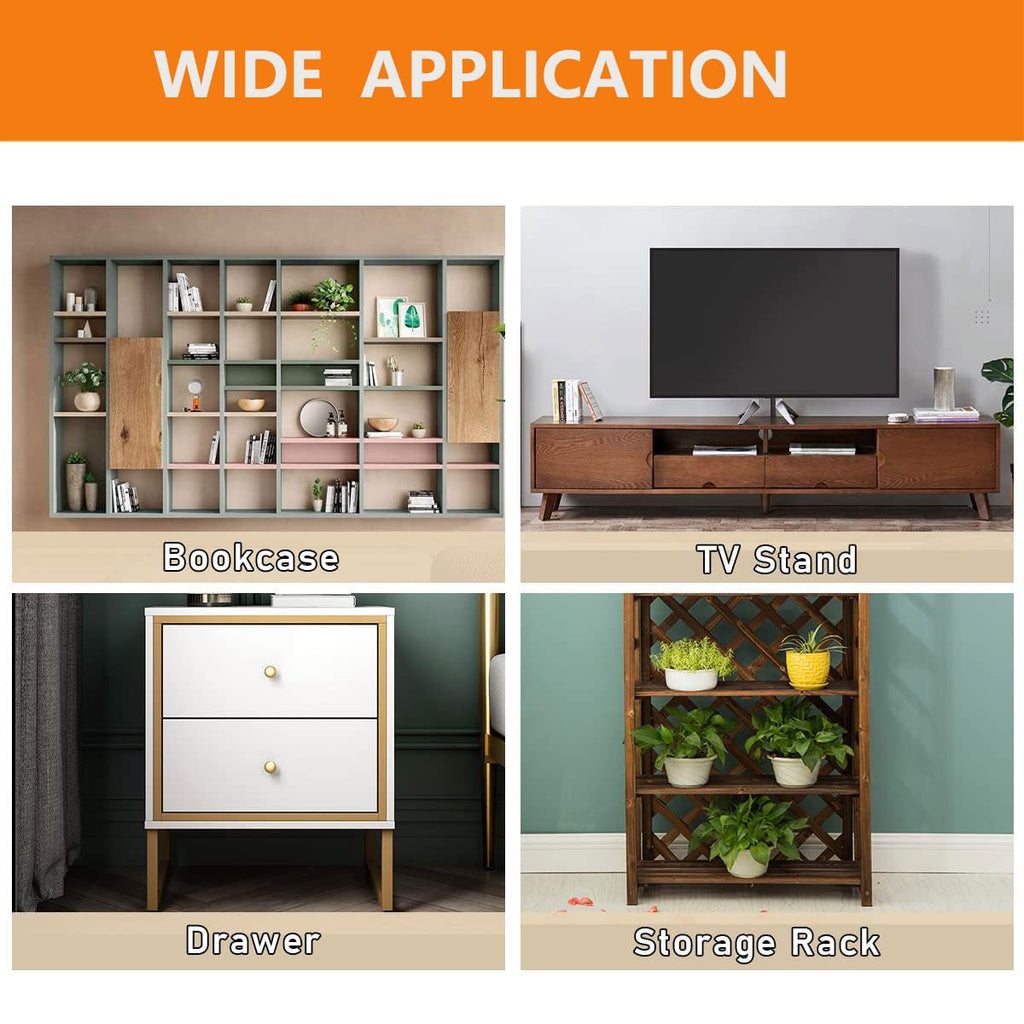 Furniture Anchors 4 Pack,Aesthetic & Invisible Once Installed,Secure 600 lbs Bookcase Dresser to Wall,Anti-Tip