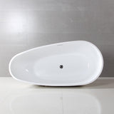 Dowell 074 Luxury Contemorary High Grade Acrylic FREE STANDING Bathtub Modern New (63"x30-3/4"x22-7/8" Red)