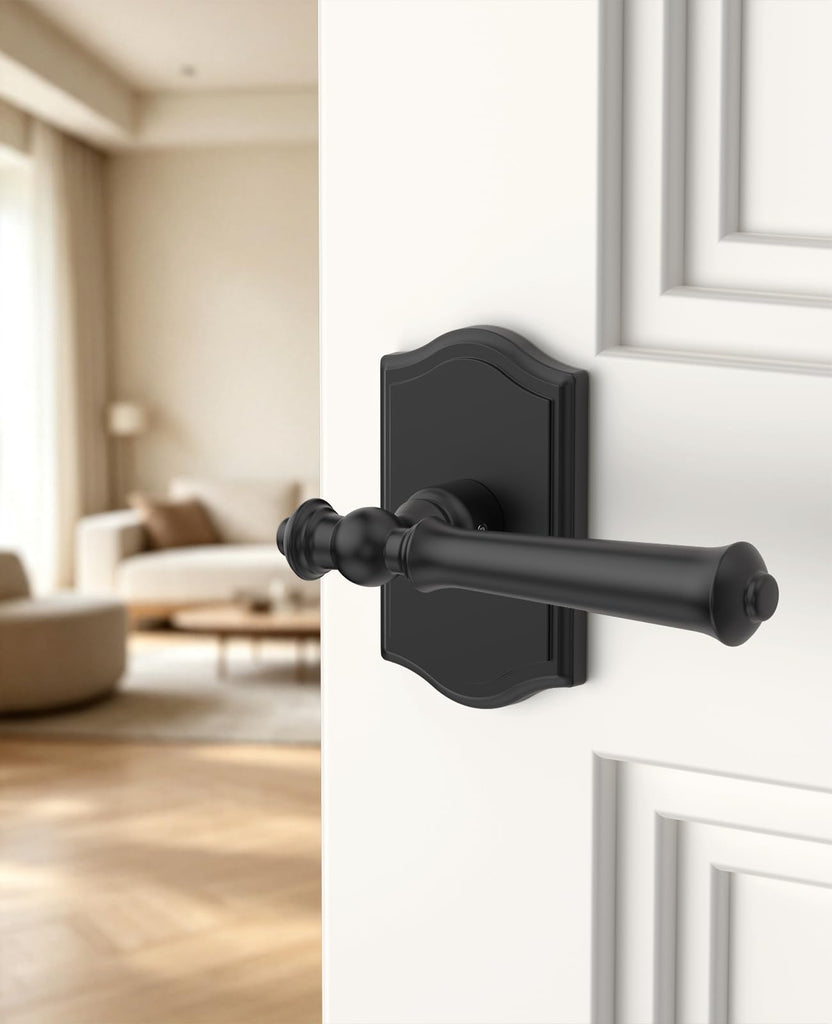 8 Pack Matte Black Passage Interior Door Handles