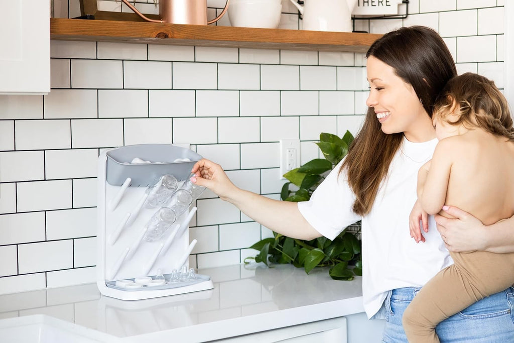 Vertical Baby Bottle Drying Rack, Space Saving Countertop Bottle Dryer