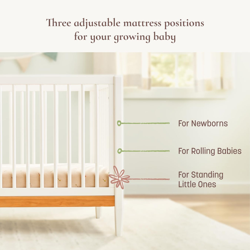 Clover 4-in-1 Convertible Baby Crib to Toddler Bed, Grove Green