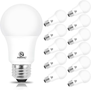Energetic A19 LED Bulb 100W Daylight 5000K Dimmable Light Bulbs, 13.5W 1600lm CRI80+, 15000Hrs, ETL Listed