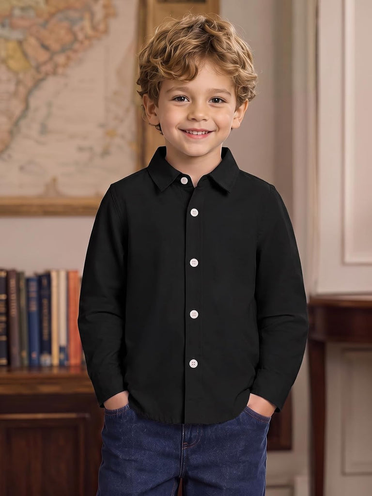 Toddler Baby Boy Long Sleeve Button Down Dress Shirts 9M