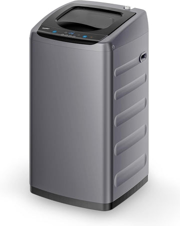 Portable Washing Machine, 0.9 cu.ft Compact Washer With LED Display, 5 Wash Cycles, 2 Built-in Rollers, Space Saving