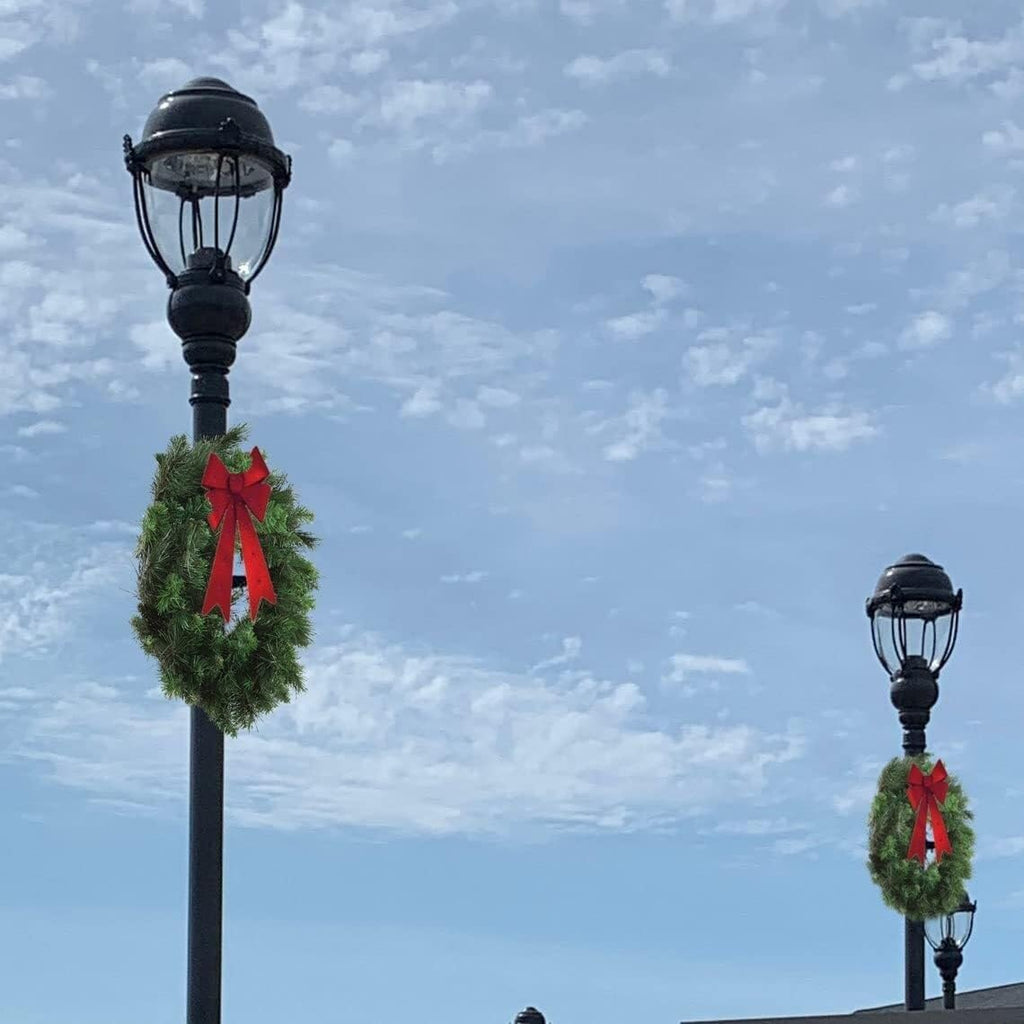 24-Inch Deluxe Evergreen Double-Sided Wreath | Pack of 1 | 150 Tips | Realistic Artificial Large Christmas Wreath