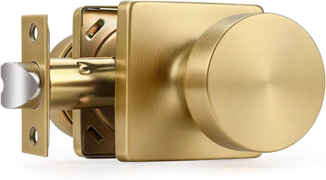 Passage Door Knobs Interior, Closet Keyless Door Handles for Balcony or Hallway, 1 Pack Square Panel Door Knob in