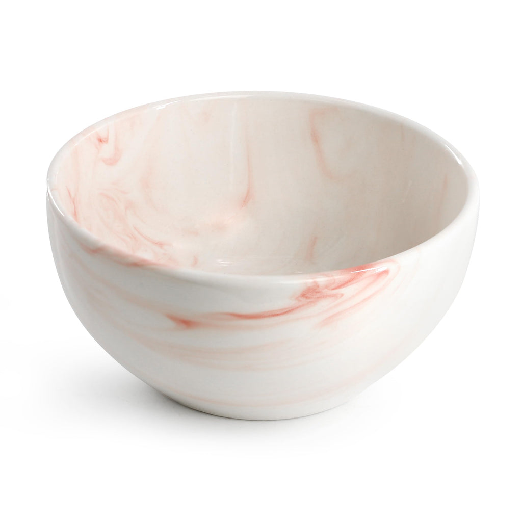 Fine Marble 16 Piece Porcelain Dinnerware Set, Tableware Set, Everyday Dining, Service for 4 (Red)