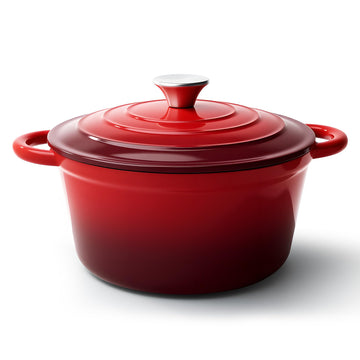 6 Quart Dutch Oven Pot with Lid, Non Stick Enameled Cast Iron Dutch Oven for Bread Baking, Heavy-Duty, Oven Safe