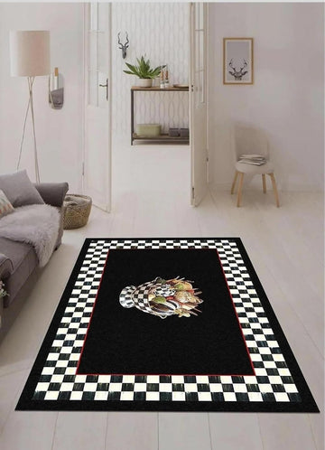 Mackenzie Similar Pattern Rug,Checker Desing Carpet, Gorgeous Patterned Rug, Non-Slip Base Area Rug, Kitchen Rug