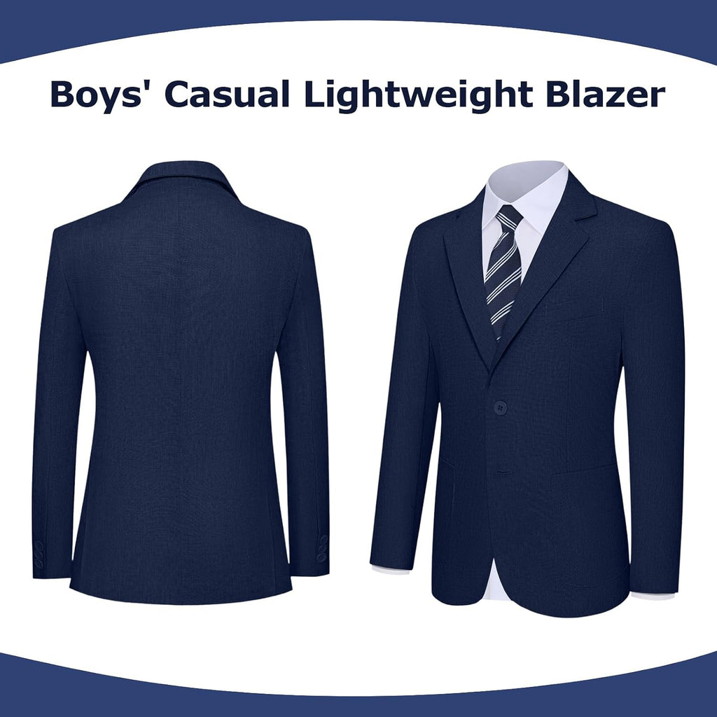 Boys Lightweight Blazer Summer Casual Sport Coat Wedding Suit Jacket
