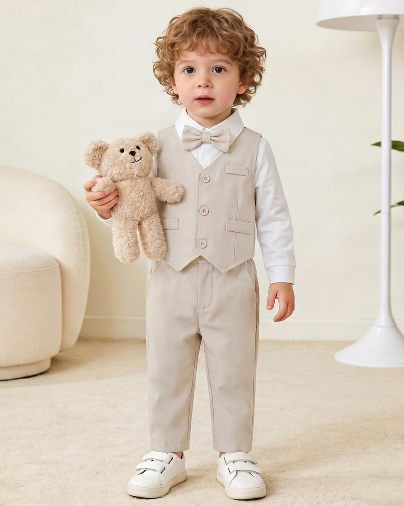 Baby Boy Suit Set Infant Tuxedo Boys Formal Outfit
