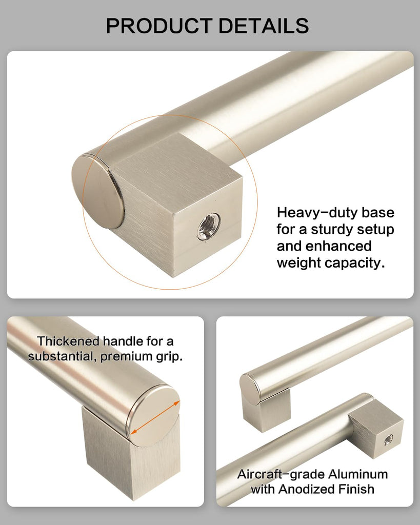 18 Inch Pulls Round Rod for Cabinet,Closet,Fridge, Basket Drawer, Oven Door