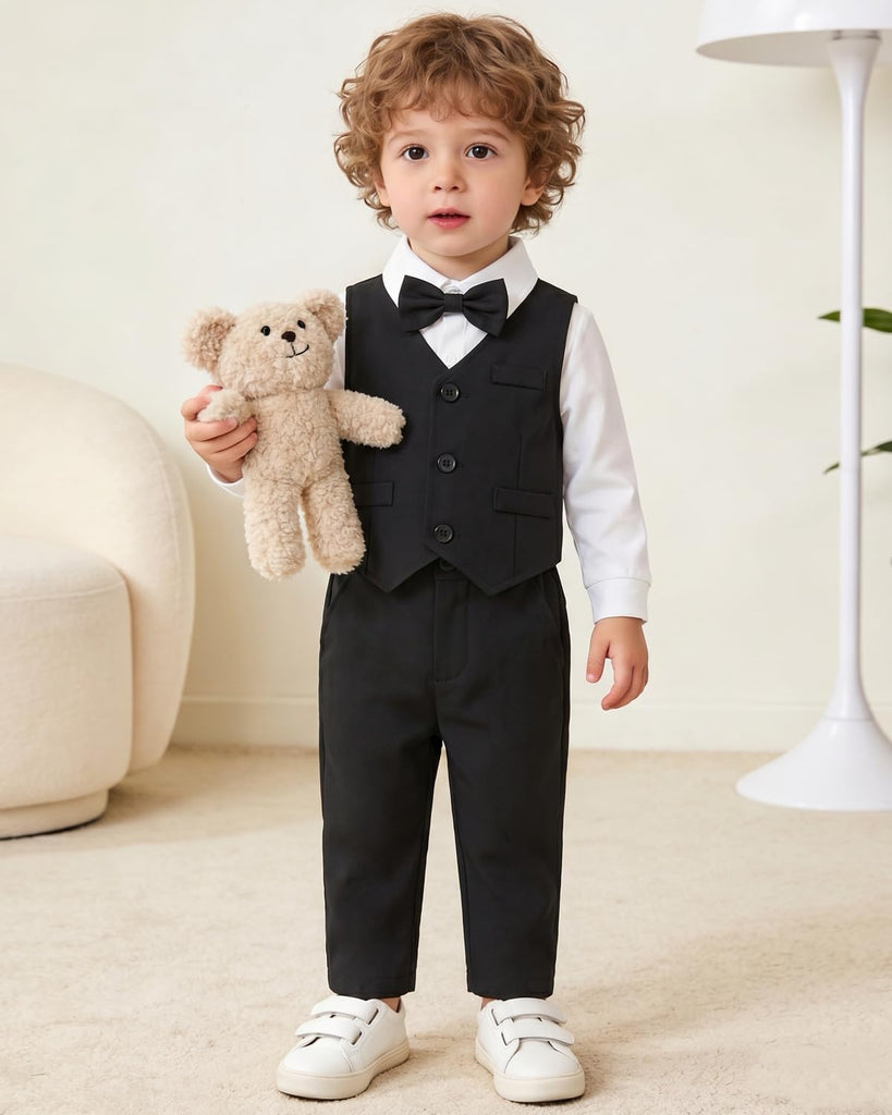 Baby Boy Suit Set Infant Tuxedo Boys Formal Outfit