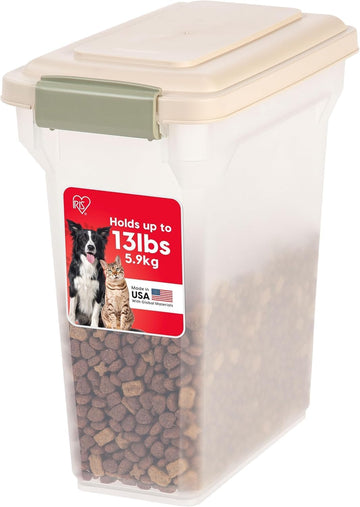 USA Dog Food Storage Container, Up to 13 lbs, Almond, Made in USA