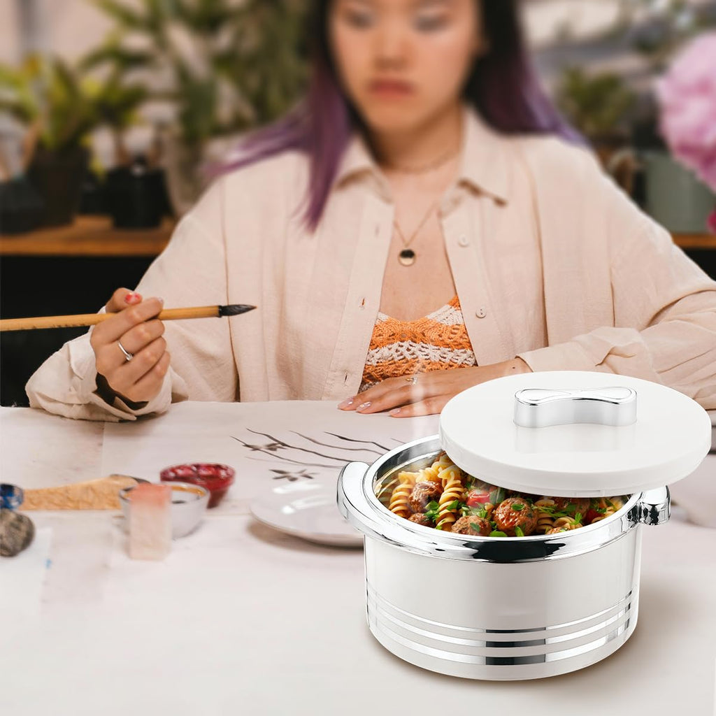 Insulated Casserole Dish with Lid 3 pc Set 3.7/2.6/1.5 qt. Hot Pot Food Warmer/Cooler -Thermal Soup/Salad Serving