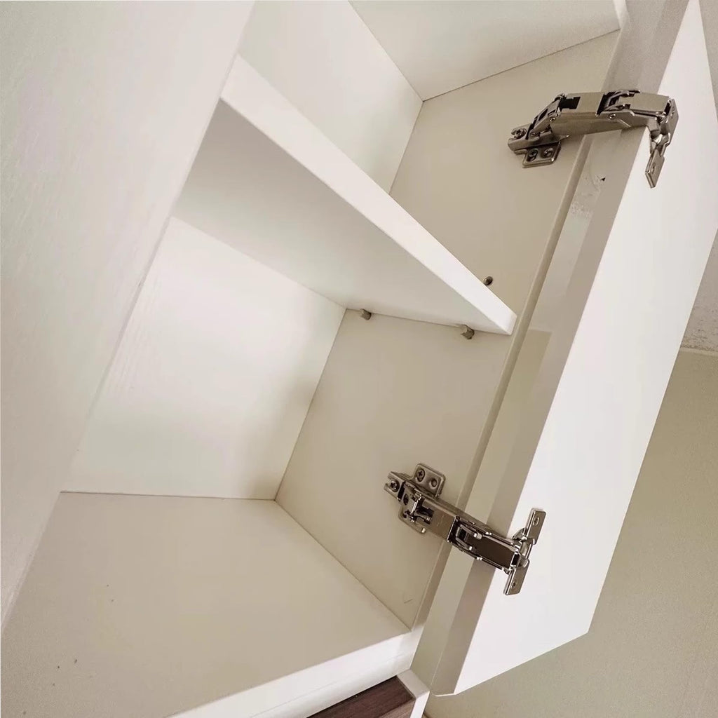 180 Degree Frameless Cabinet Doors Hinges, Concealed Hydraulic Adjustable Mounting, Soft Closing Nickel-Plated Steel