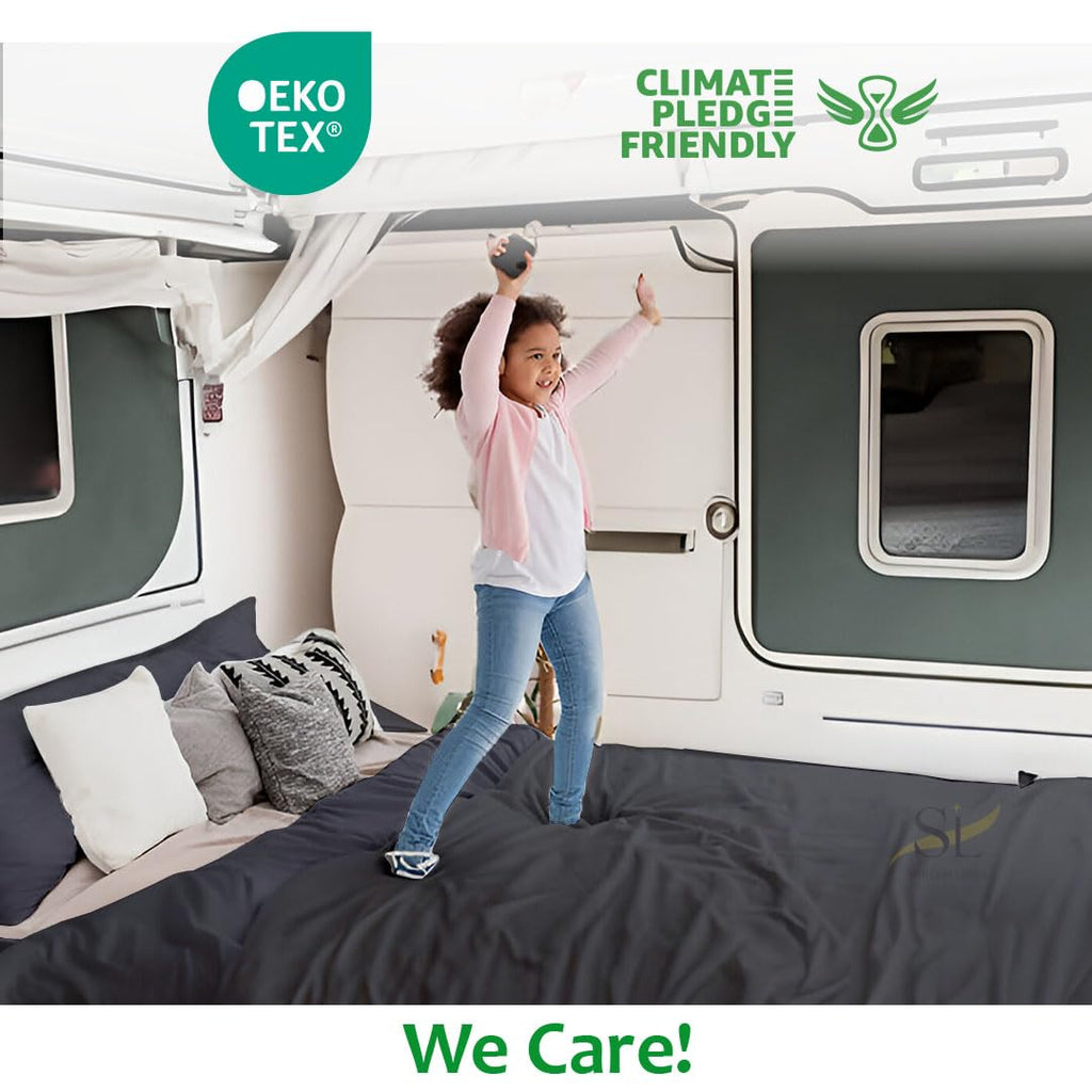 Microfiber RV Sheet Sets, 48x75 3/4 Full Bunk, Dark Grey Solid - Fits Mattresses up to 8 Inches Deep, 4 Piece RV Bed