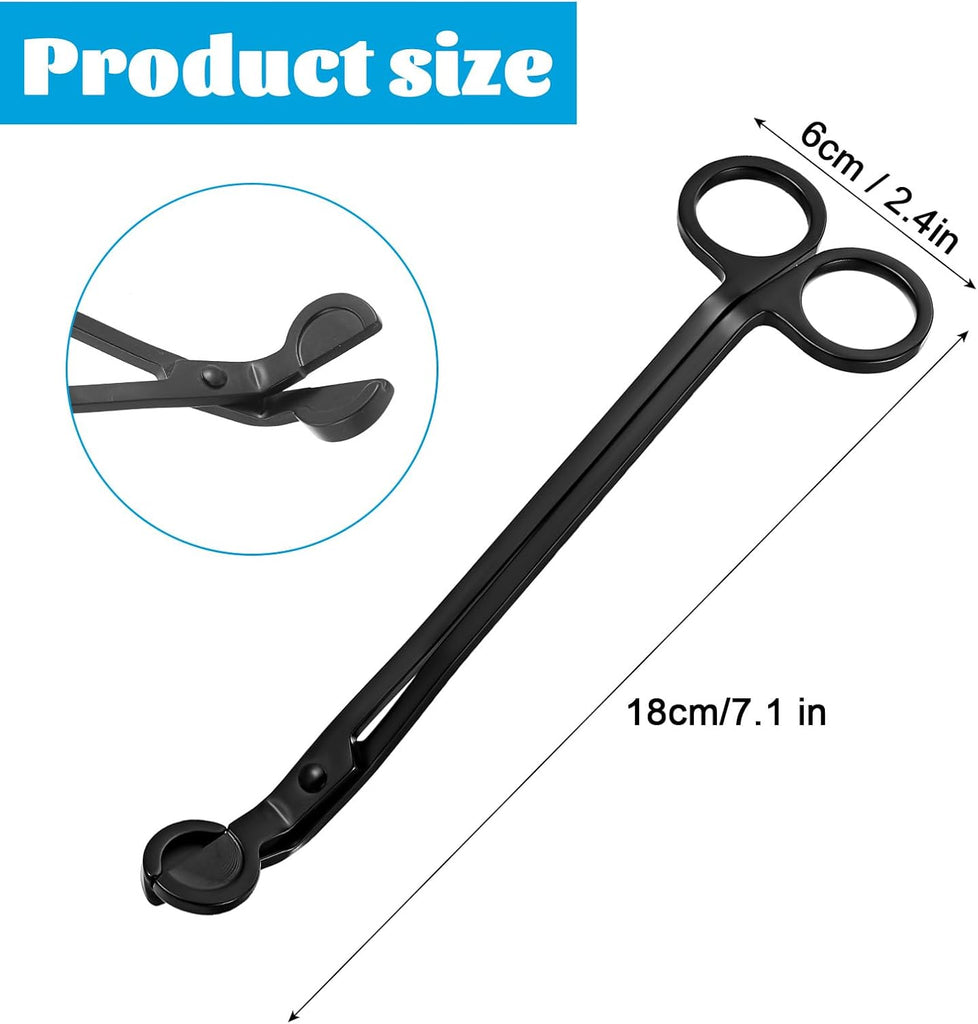 Wholesale Candle Wick Trimmer Cutter, Stainless Steel Wick Clipper Cutter, Matte Black Wick Candle Scissor - Set of 5
