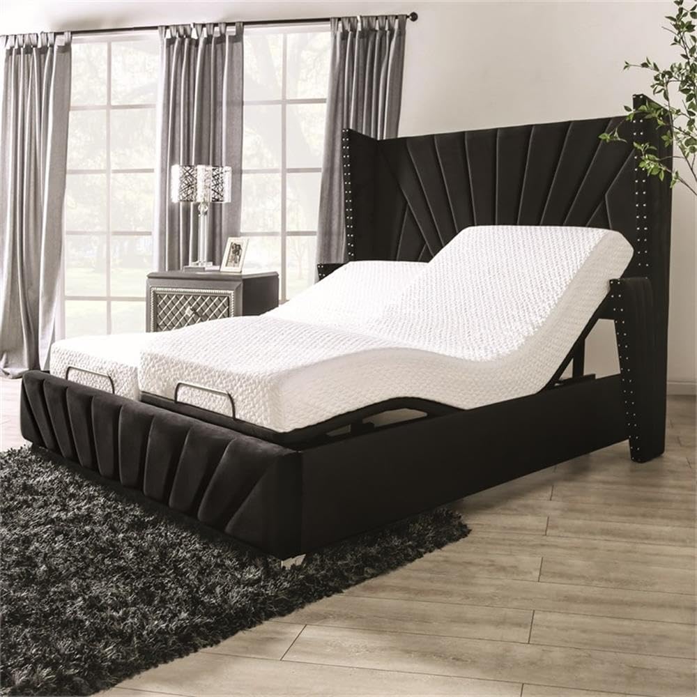 Patz Metal Black 2 Motor King Adjustable Bed & USB Outlet & 3 Pre-sets