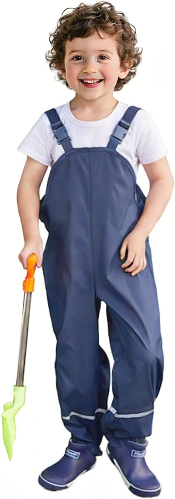 Rain Pants Kids, Toddler Boy Overalls Waterproof Bib Suspender Fishing Pant