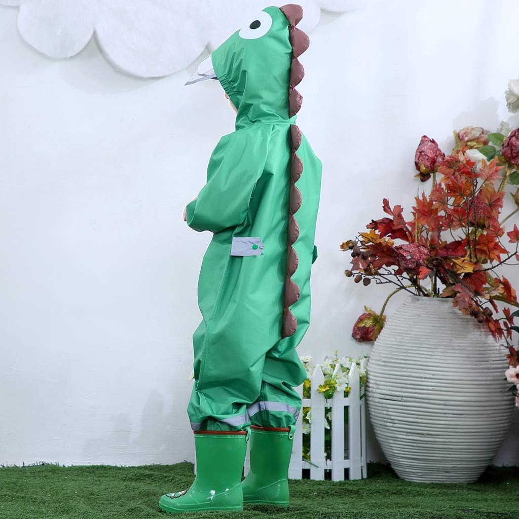 Toddler Rain Suit Waterproof Coverall One Piece Rain Suit Kids
