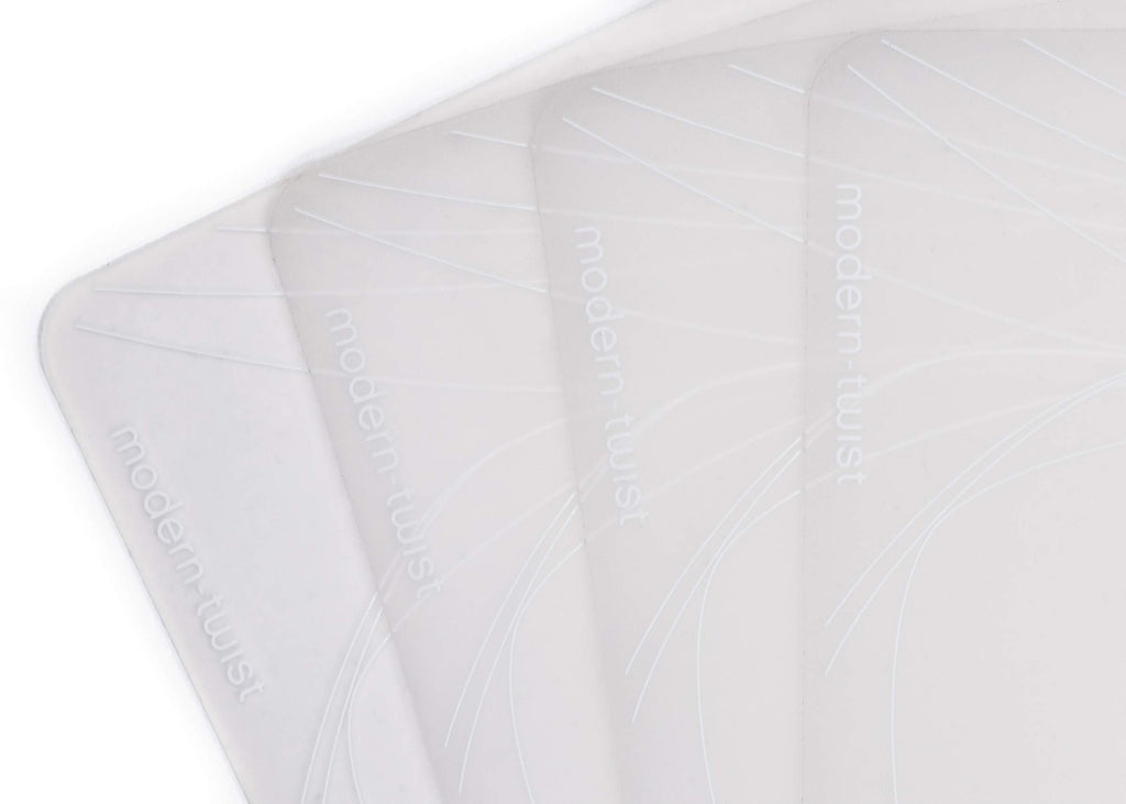 14 x 16 Rectangular Silicone Placemat, Pebble Print in White, 1 Count