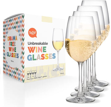 Outdoor Plastic Wine Glasses With Stem (12oz) | Unbreakable Tritan Stemware For Travel, Pool, Camping, Beach, Picnic