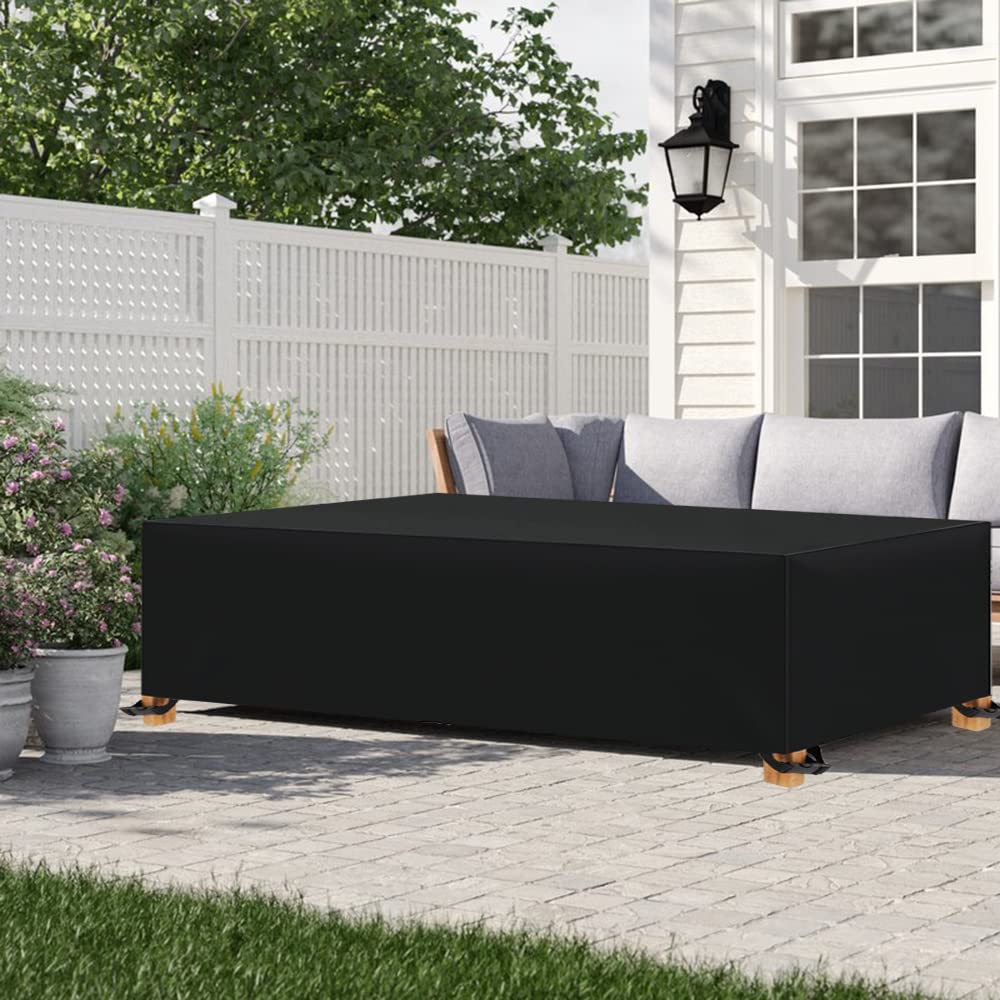 Patio Furniture Covers 88" L x 40" W x 30" H Waterproof Outdoor 600D Patio Table Covers Rectangle Couch Cover