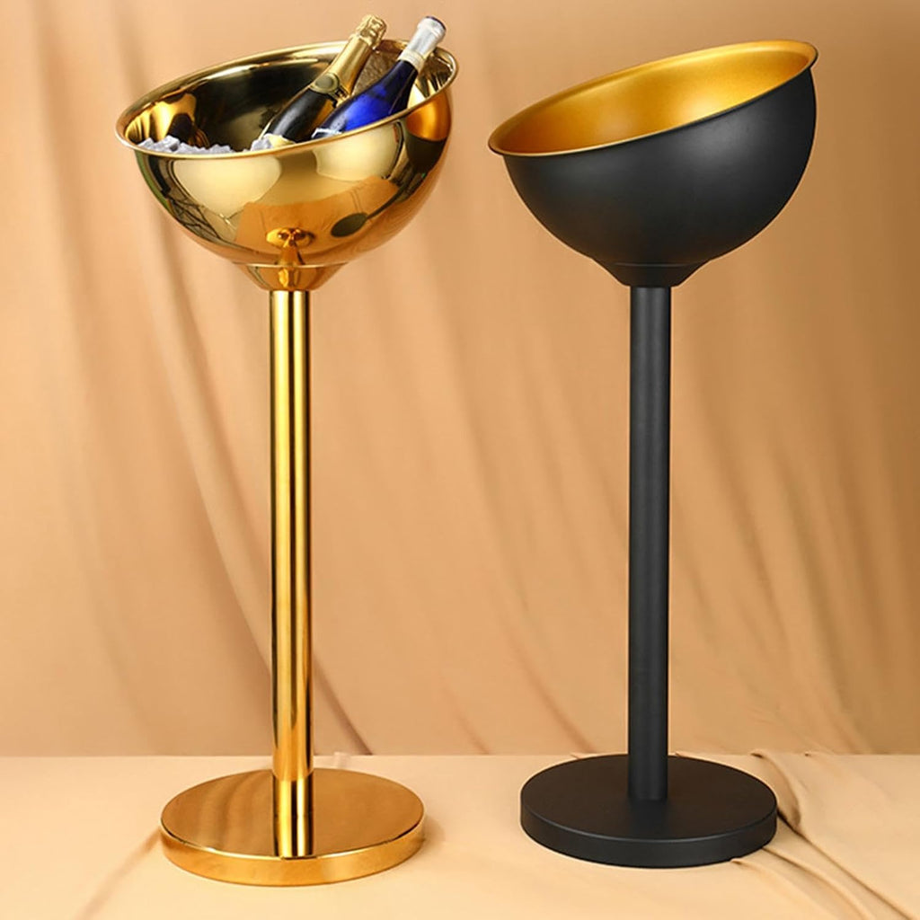 Champagne Ice Bucket Wine Bucket on Stands Easy to Clean and Move Ice Bucket with Stand Standing Ice Bucket for BBQ