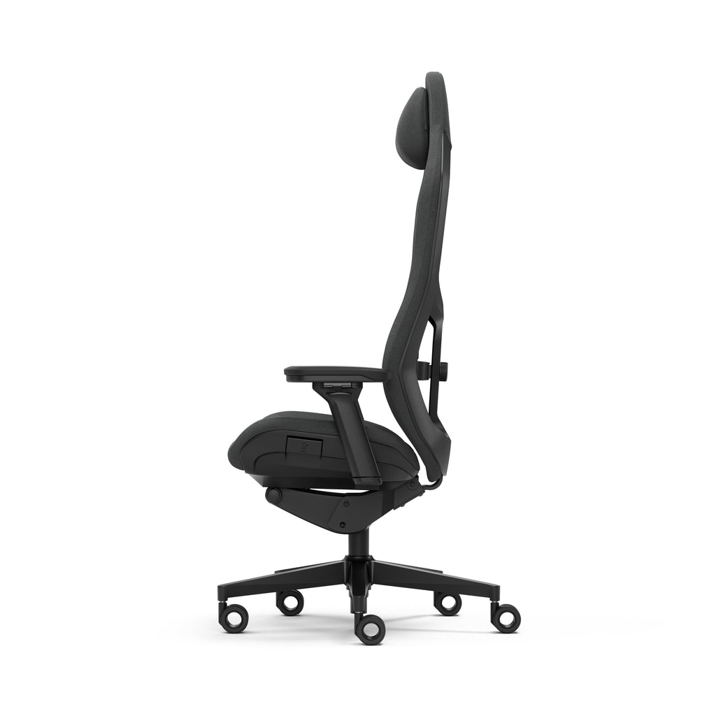 Refine Fabric Dark Gaming Chair - Ergonomic Office Desk Chair Functionality with 4D Adjustable Armrests, High-Back