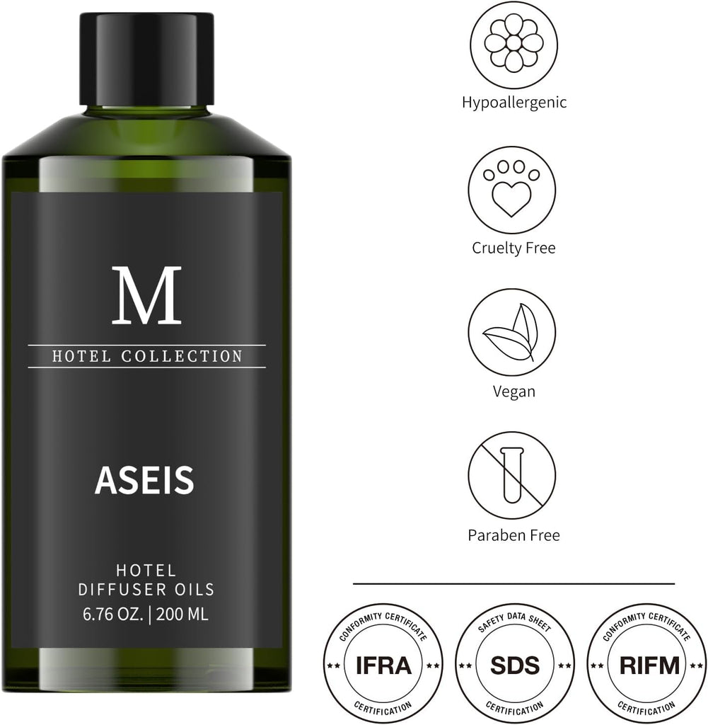 Diffuser Oil- 6.76 Fl Oz/200ML-ASEIS,Luxury Essential Oils for Diffuser Refill & Machines,Bigger Bottle, Bolder