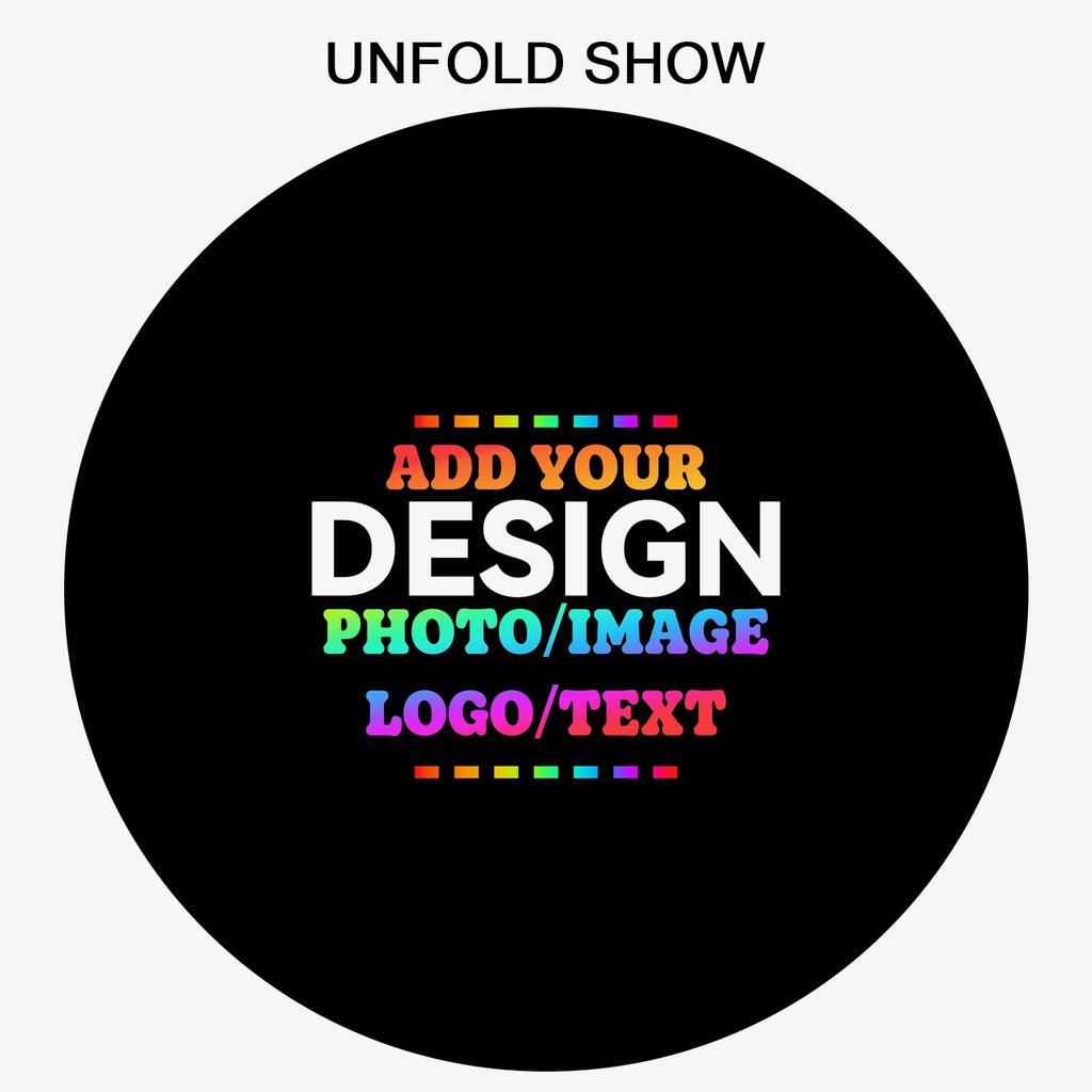 Custom Round Tablecloth 60 Inch Circle Table Cloth, Design Your Photo, Text, Business Logo, Oil Proof Wipeable Table