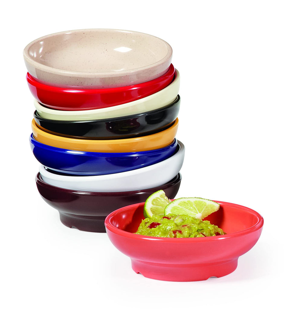 G.E.T. Melamine Salsa / Queso Ramekin Dish, 5 Ounce, White (Set of 12)