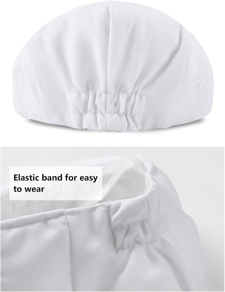 Baptism Hat for Baby Boys Girl Christening Dedication White Cap
