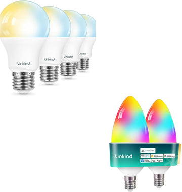 Matter Smart Light Bulbs, E12 Led Bulb Compatible with Alexa+Smart Light bulbd 2700K-6500K