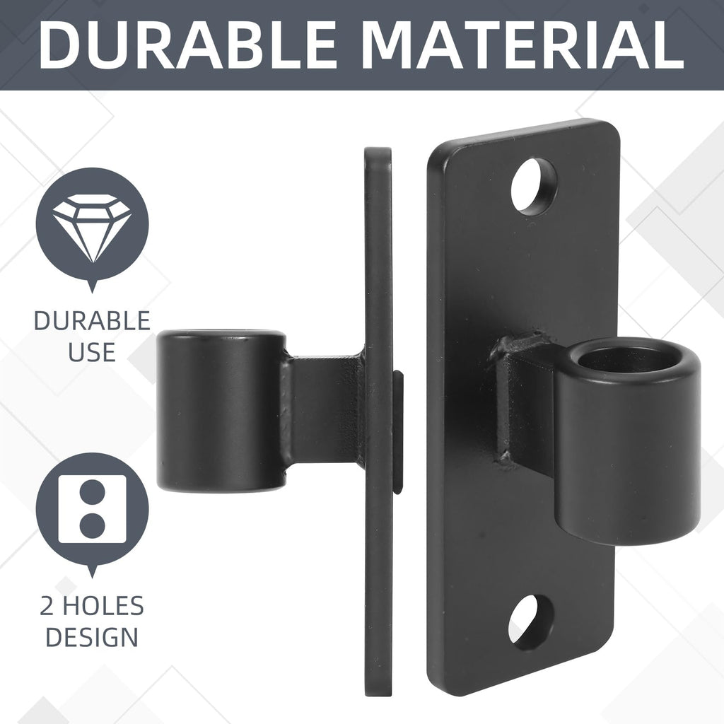 Gate Hinges, 4 Pack Steel Wall Mount Gate Hinge Fit 5/8'' Pin Fence Post Hinge, Heavy Duty Gate Hinges for Wooden or